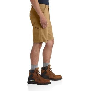 Carhartt Color Hickory Rugged Flex Relaxed Fit Canvas Work Short 10 inch Inseam